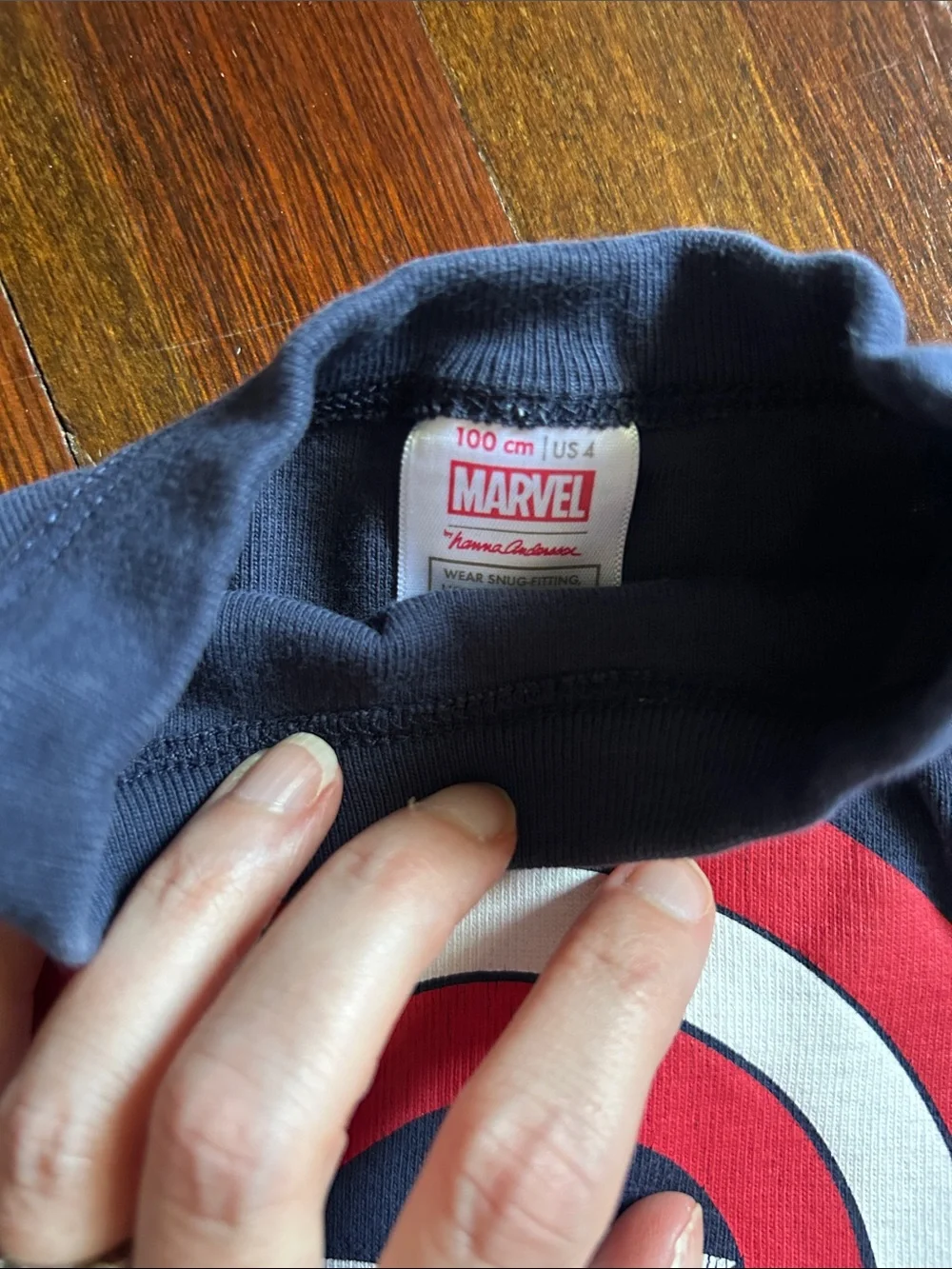 Captain America Navy and Red Hanna Andersson Pajamas